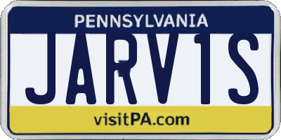 PA license plate JARV1S