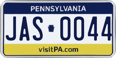 PA license plate JAS0044