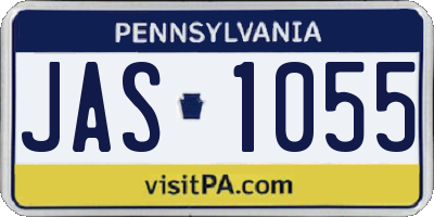 PA license plate JAS1055