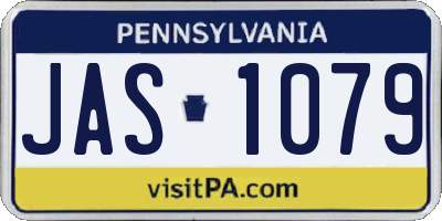 PA license plate JAS1079