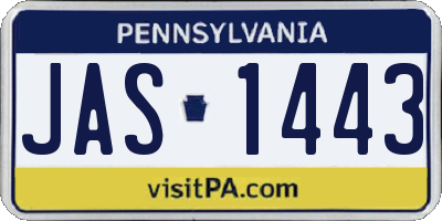PA license plate JAS1443