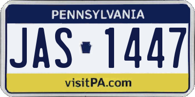 PA license plate JAS1447