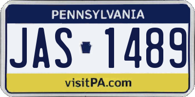 PA license plate JAS1489