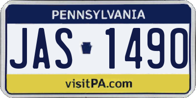 PA license plate JAS1490