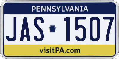 PA license plate JAS1507