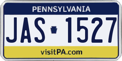 PA license plate JAS1527