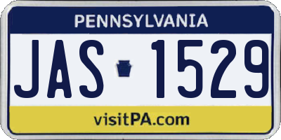 PA license plate JAS1529