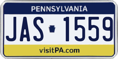 PA license plate JAS1559