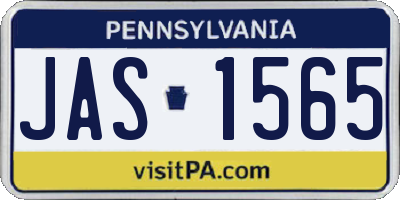 PA license plate JAS1565