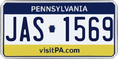 PA license plate JAS1569