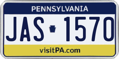PA license plate JAS1570