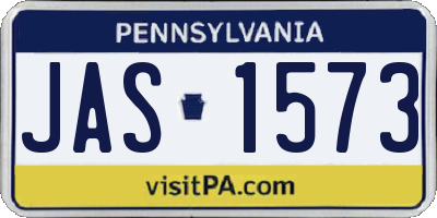 PA license plate JAS1573