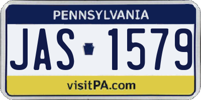 PA license plate JAS1579