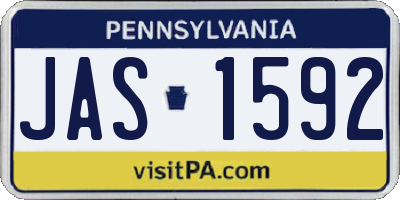 PA license plate JAS1592