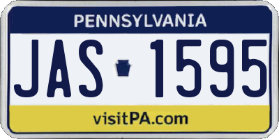 PA license plate JAS1595