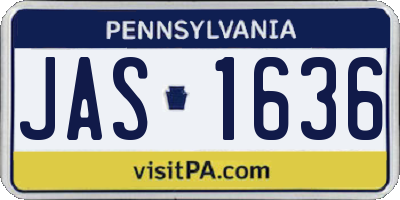 PA license plate JAS1636