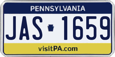 PA license plate JAS1659