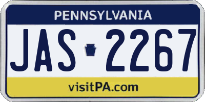 PA license plate JAS2267