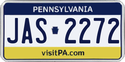 PA license plate JAS2272