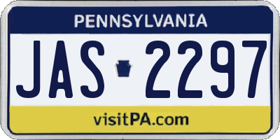 PA license plate JAS2297