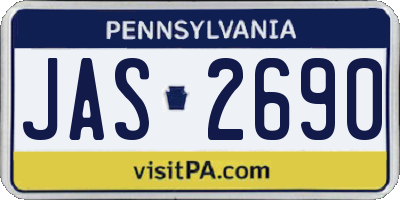 PA license plate JAS2690