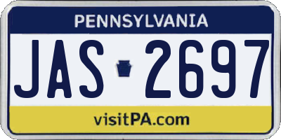 PA license plate JAS2697