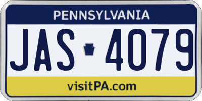PA license plate JAS4079