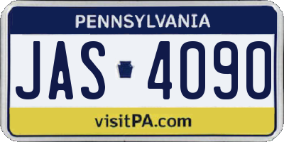 PA license plate JAS4090