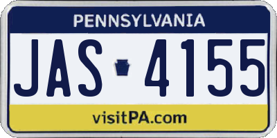 PA license plate JAS4155