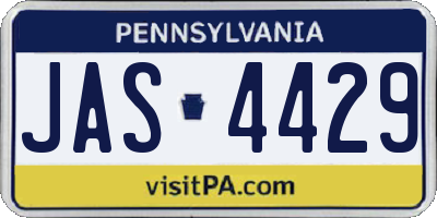 PA license plate JAS4429