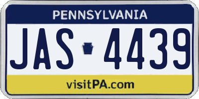 PA license plate JAS4439