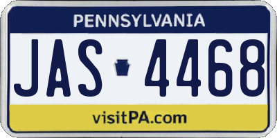 PA license plate JAS4468