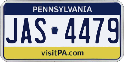 PA license plate JAS4479