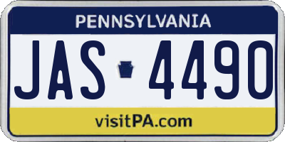 PA license plate JAS4490