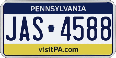 PA license plate JAS4588