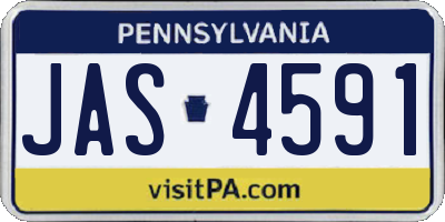 PA license plate JAS4591
