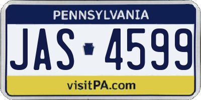 PA license plate JAS4599