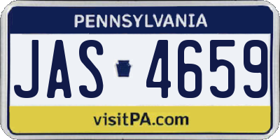 PA license plate JAS4659