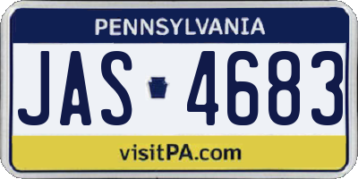 PA license plate JAS4683