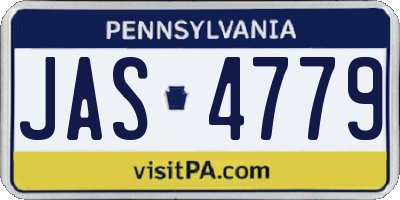 PA license plate JAS4779