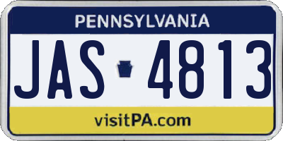 PA license plate JAS4813