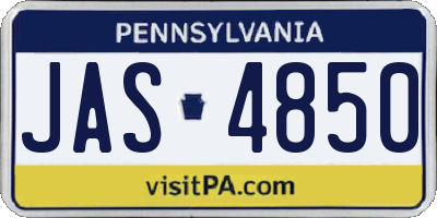 PA license plate JAS4850