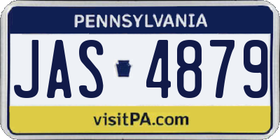 PA license plate JAS4879