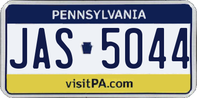 PA license plate JAS5044