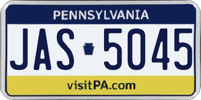 PA license plate JAS5045