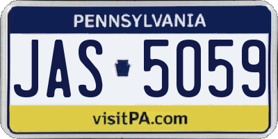 PA license plate JAS5059