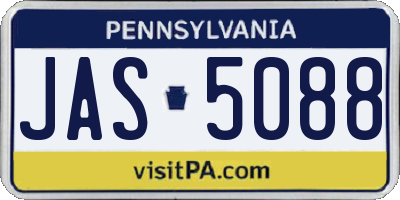 PA license plate JAS5088