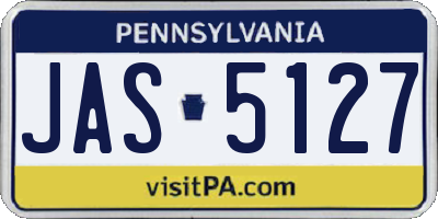 PA license plate JAS5127
