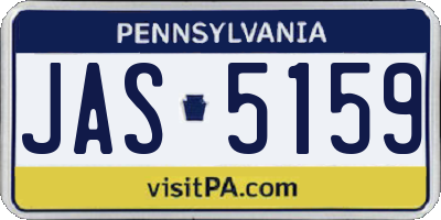 PA license plate JAS5159