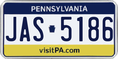 PA license plate JAS5186